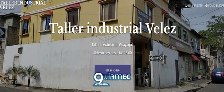 Taller industrial Velez en Guayaquil