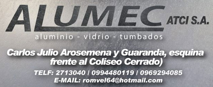 trabajos de aluminio,  en Milagro