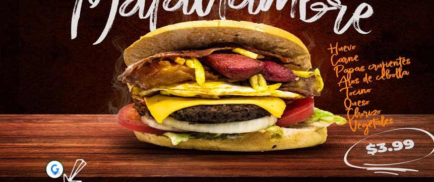 Ventas de hamburguesa, bandejitas, papas fritas en Guayaquil